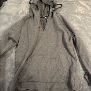 Men's Classic Gray Quarter-Zip Hoodie
